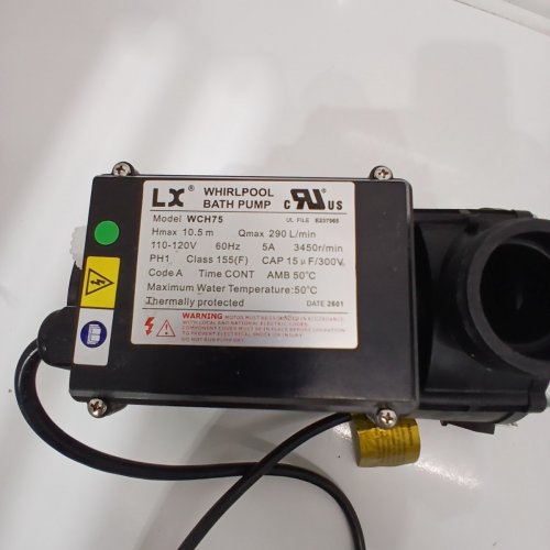 LINGXIAO SPA BATH PUMP & HOT TUB BATH PUMP - 110V - 120V, 0.75HP, 1.5" PORT, (MODEL: WCH75) image 4