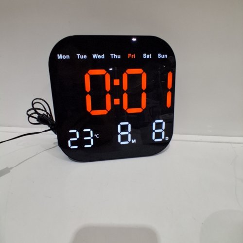 DIGITAL LED ALARM CLOCK - BLACK (ITEM: 6650) image 2