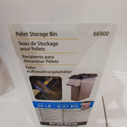 BROIL KING PELLET STORAGE BIN WITH HANDLE - 20 LBS - BLUE (MODEL: 66900) image 2