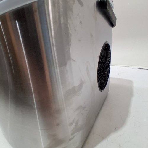 EUHOMY COUNTERTOP ICE MAKER MACHINE WITH HANDLE, BASKET AND SCOOP - MAKES 26LBS PER DAY - STAINLESS STEEL - (MODEL: IM001-BSI-CAEH / IM-06S) image 4