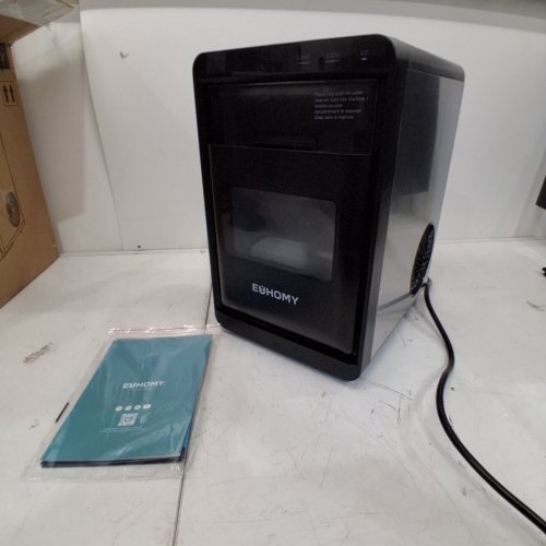 EUHOMY SELF-CLEANING COUNTERTOP NUGGET ICE MAKER - 40LBS/24H - BLACK (MODEL: IM017-NBL-CAEH) image 2