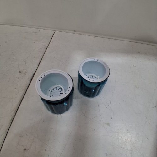2PK SELF WATERING PLANTER WITH WATER WICK - 4.5" X 4" - BLUE/WHITE image 2