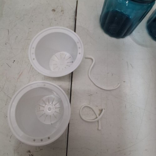 2PK SELF WATERING PLANTER WITH WATER WICK - 4.5" X 4" - BLUE/WHITE image 3