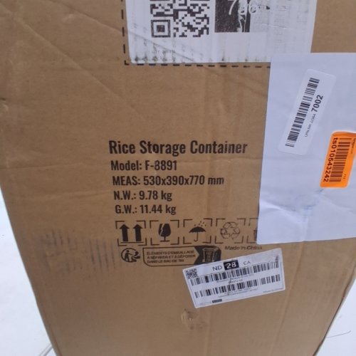 3PK RICE STORAGE CONTAINER - 33.3L CAPACITY - WHITE (MODEL: F-8891) image 4