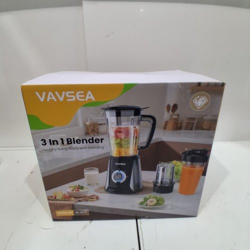 VAVSEA 3-IN-1 SMOOTHIE BLENDER AND GRINDER - 1000W - BLACK/SILVER (MODEL: BL-607P) image 4
