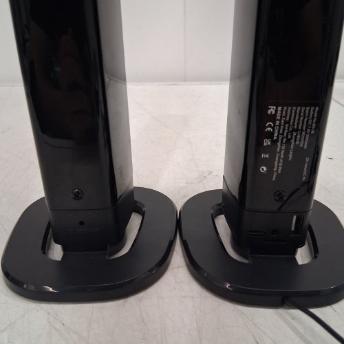 2PC DETACHABLE 3D WIRELESS HOME THEATRE MINI SOUNDBARS - 9' - BLACK (MODEL: BS-36) image 5