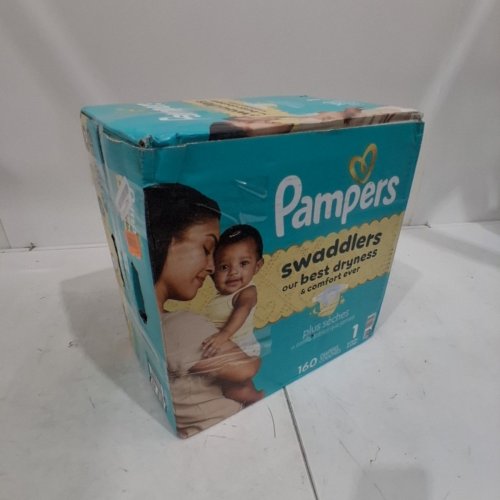 160PK PAMPERS SWADDLERS BEST DRYNESS DISPOSABLE DIAPERS - SIZE 1 (8-14LB) image 2