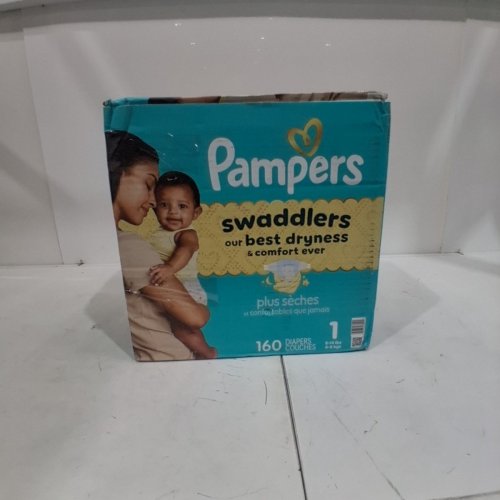 160PK PAMPERS SWADDLERS BEST DRYNESS DISPOSABLE DIAPERS - SIZE 1 (8-14LB) image 3