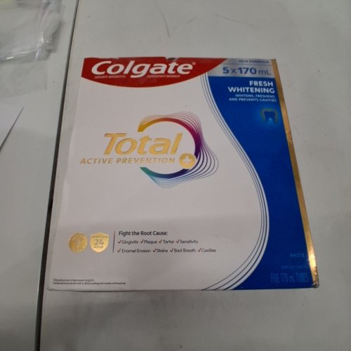 5PK COLGATE TOTAL ACTIVE PREVENTION TOOTHPASTE - FRESH WHITENING - 170ML/EACH image 2