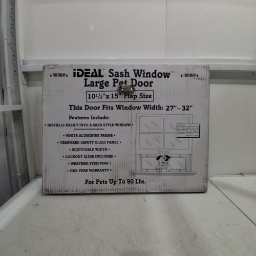 IDEAL PET PRODUCTS ALUMINUM SASH WINDOW PET DOOR- EXTRA LARGE - 10.5" X 15" (MODEL: 27SWDXL) image 5