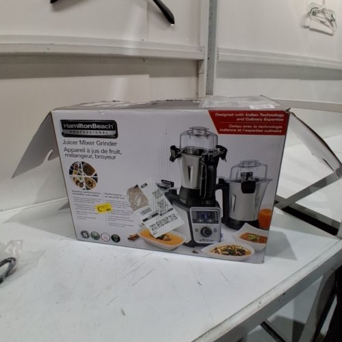 HAMILTON BEACH MULTI-FUNCTION PROFESSIONAL JUICER, MIXER & GRINDER - 2.2HP MOTOR/120V - STAINLESS STEEL/BLACK (MODEL: 58770) image 5
