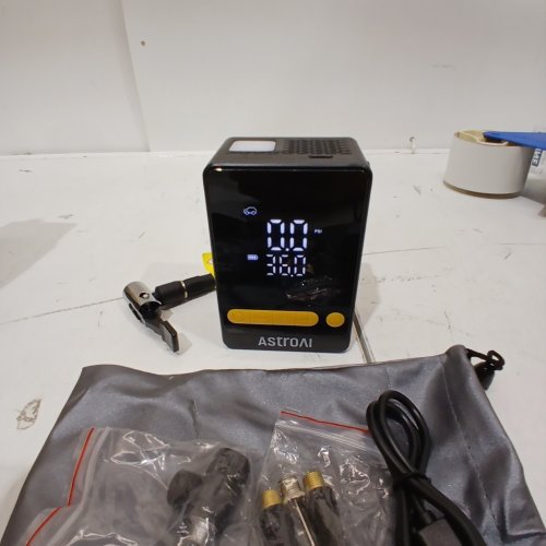 ASTROAI PORTABLE CAR AIR PUMP - 150 PSI; 55W; 2000 MAH - BLACK (MODEL: AIRUN L10 MINI) image 2