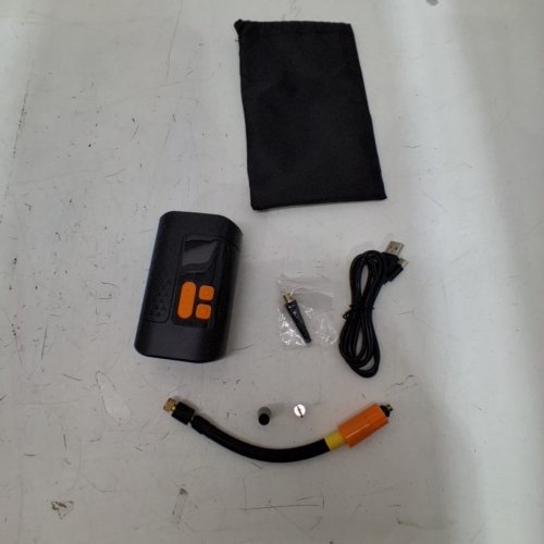 PORTABLE BIKE TIRE INFLATOR - 5 V/1A, 3-160 PSI - BLACK / ORANGE (MODEL: A5) image 4