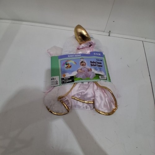 BABY RUBIES NOAH'S ARK COLLECTION BABY SWAN COSTUME - 6-12M - WHITE/PINK/GOLD image 2