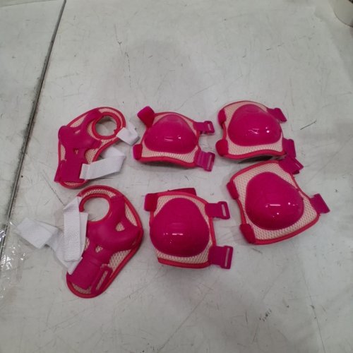 6PC CHILDREN'S ROLLER SKATE PADS -DARK PINK image 2