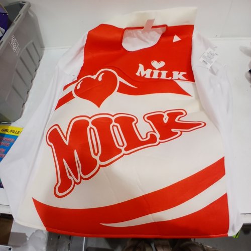 ADULT LOL BY FUN WORLD MILK HALLOWEEN COSTUME - OSFM - RED/WHITE image 2