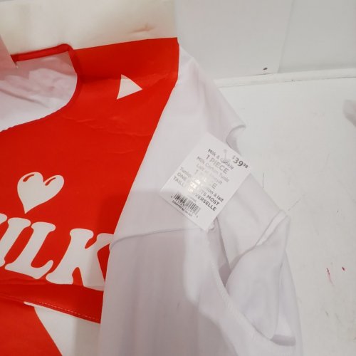 ADULT LOL BY FUN WORLD MILK HALLOWEEN COSTUME - OSFM - RED/WHITE image 3