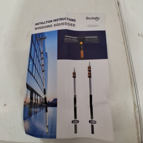 BESTNFLY TELESCOPIC POLE WINDOW SQUEEGEE KIT - 12FT - BLACK / ORANGE image 2