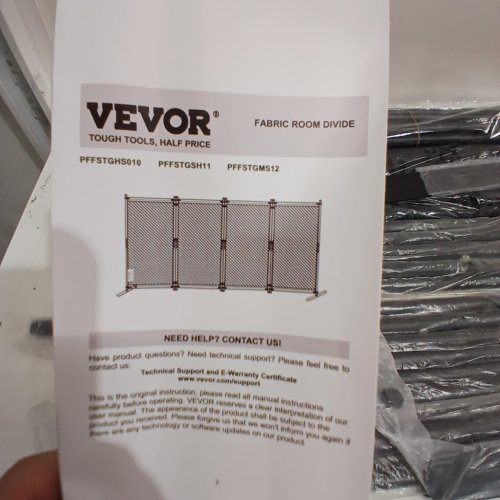 4-PANEL ROOM DIVIDER - 89" X 67" - BLACK (MODEL: PFFSTGSH11) image 2