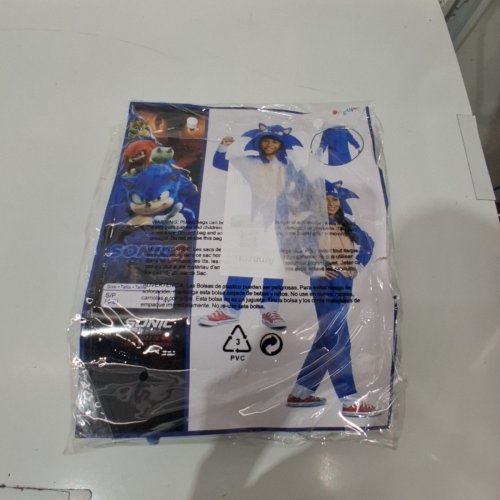KIDS DISGUISE SONIC THE HEDGEHOG COSTUME, OFFICIAL MOVIE COSTUME - SMALL - BLUE image 2