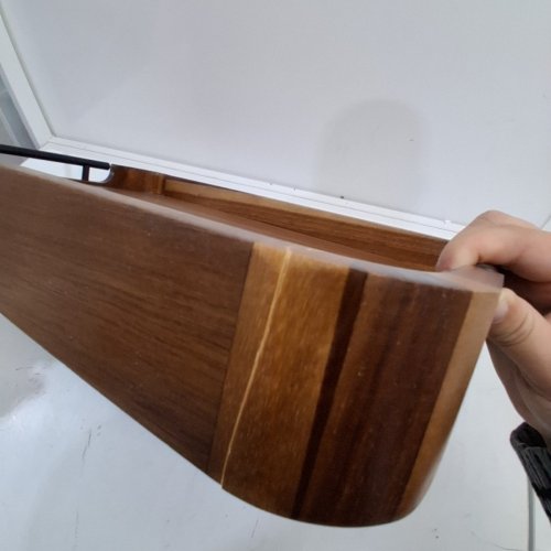OURMIAO ACACIA WOOD SERVING TRAY WITH HANDLES - 22" X 15.7" - BROWN (MODEL: ‎OM0803) image 3