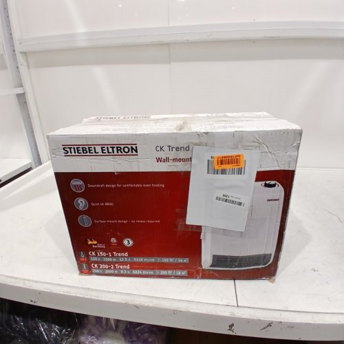 STIEBEL ELTRON WALL-MOUNT ELECTRIC FAN HEATER - 240 V, 2000W, 8.3A, 6824 BTU/HR, 200 FT2/18M2 - WHITE (MODEL: CK 200-2 TREND) image 5