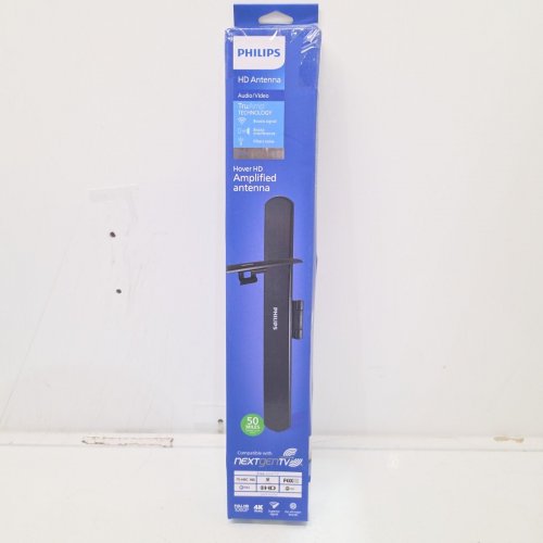 PHILIPS HOVER HD AMPLIFED INDOOR TV ANTENNA - 80KM RANGE - 19" X 4.7" X 2.5" - BLACK (MODEL: SDV7219N/27) image 3