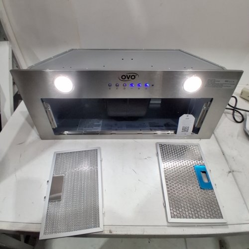 OVO STAINLESS STEEL TWO FILTER 5-SPEED EXHAUST FAN AUTO SHUT-OFF BUILT-IN RANGE HOOD VENT - 28" - SILVER (MODEL: OV-3001) image 2