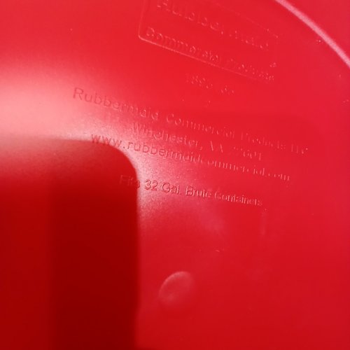 RUBBERMAID BRUTE TRASH CAN LID - 32 GAL - RED (MODEL: 1779731) image 2