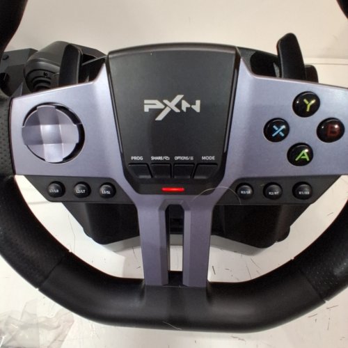PXN V9 GEN2 PC STEERING WHEEL - USB CAR SIM CONTROLLER - 270/900 DEGREE RACE WHEEL WITH 3 PEDALS AND SHIFTER BUNDLE FOR PC, XBOX ONE, XBOX SERIES X/S, PS4, PS3 - BLACK (MODEL: V9 GEN2) image 2