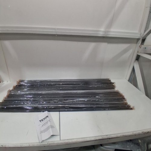 31PK INDOOR SQUARE DURABLE METAL CARBON STEEL STAIR BALUSTERS/SPINDLE RAILING WITH PRE DRILLED HOLES - 44" X 0.5" - BLACK - (MODEL: FG127-1117B-31) image 2