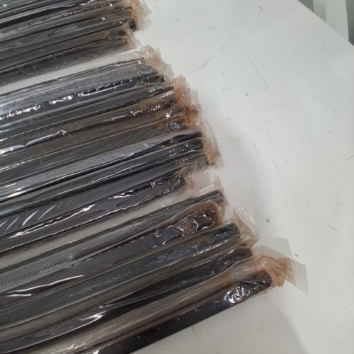 31PK INDOOR SQUARE DURABLE METAL CARBON STEEL STAIR BALUSTERS/SPINDLE RAILING WITH PRE DRILLED HOLES - 44" X 0.5" - BLACK - (MODEL: FG127-1117B-31) image 3