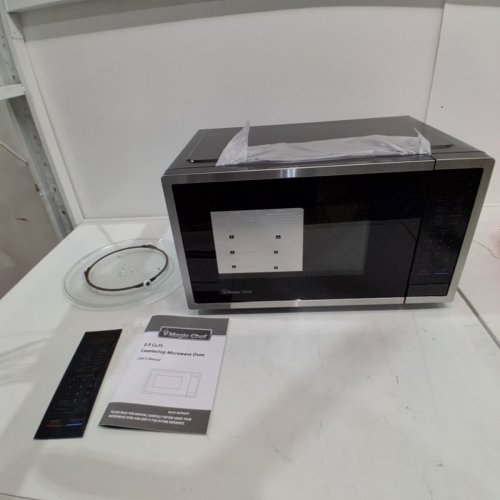 MAGIC CHEF COUNTERTOP DIGITAL TOUCH MICROWAVE - 900W, 0.9 CUBIC FT - STAINLESS (MODEL: MC99MSTF) image 3