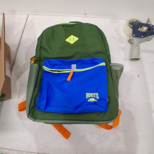 ROOTS LIGHTWEIGHT BACKPACK WITH LAPTOP COMPARTMENT - 34L - GREEN/BLUE (STYLE:RTS6914) image 2