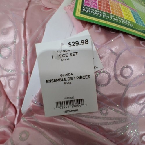 DISGUISE GIRLS GLINDA COSTUME - LARGE 10-12 - PINK image 3