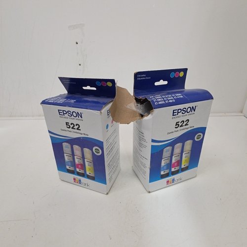 2 (3PC) EPSON 522 COMBO PACK INK REFILL BOTTLES FOR SELECT ECOTANK PRINTERS - 65ML EACH - CYAN, MAGENTA, YELLOW (MODEL: T522520-S/CP) image 2