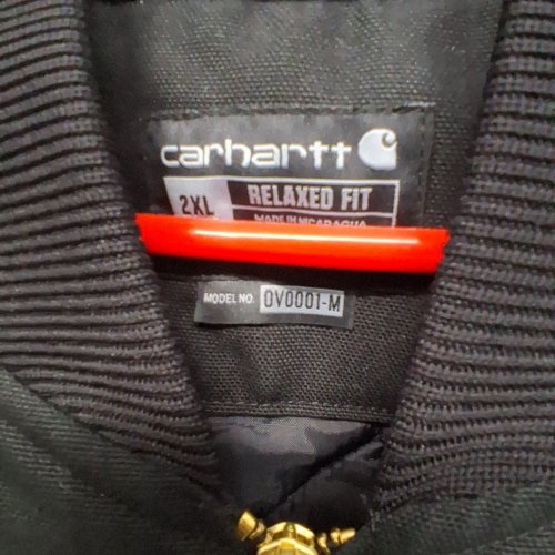MEN'S CARHARTT ARCTIC QUILT LINED DUCK VEST - 2XL - BLACK (MODEL:0V0001-M) image 3