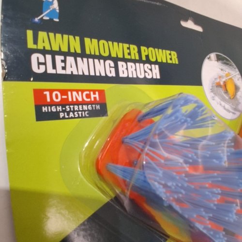 LAWN MOWER POWER CLEANING BRUSH - 10" - ORANGE AND BLUE image 4