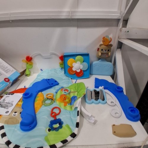 FISHER-PRICE 3-IN-1 KICK & SWAY GYM BABY PLAYMAT AND SENSORY ACTIVITY TOYS - AGES 0+ - MULTICOLORED (MODEL: HYR60/JMT98 ) image 2