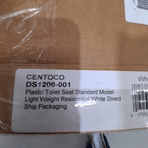 CENTOCO ROUND TOILET SEAT - 16.5" - WHITE (MODEL: DS1200-001) image 4