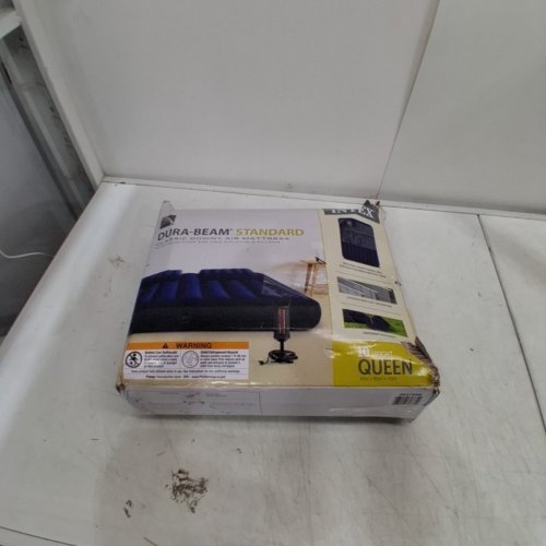 INTEX DURA-BEAM STANDARD CLASSIC AIR MATTRESS WITH INFLATABLE PILLOW - QUEEN - BLUE (MODEL: 64765E) image 5