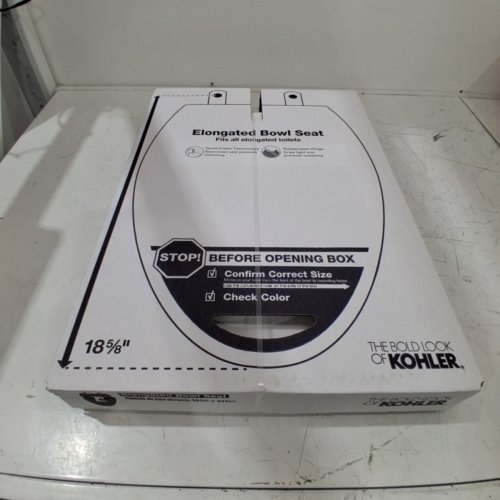 KOHLER ELONGATED TOILET SEAT - 18 5/8" - WHITE image 2