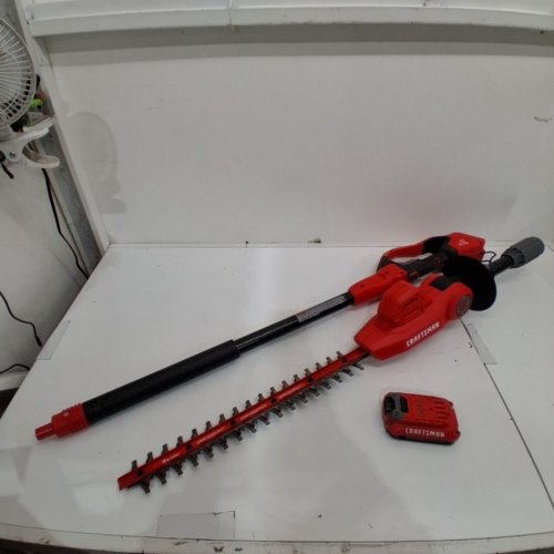 CRAFTSMAN 20V MAX POLE CORDLESS HEDGE TRIMMER - 18" - RED (MODEL: CMCPHT818D1) image 2