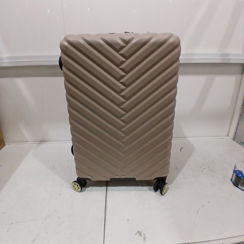 WOMEN'S KENNETH COLE REACTION MADISON SQUARE HARDSIDE CHEVRON EXPANDABLE LUGGAGE - 24" - TAUPE image 3