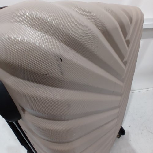 WOMEN'S KENNETH COLE REACTION MADISON SQUARE HARDSIDE CHEVRON EXPANDABLE LUGGAGE - 24" - TAUPE image 5