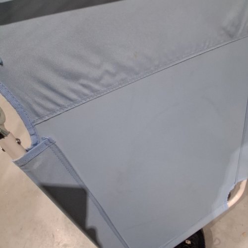 ROOM ESSENTIALS FOLDING BEACH LOUNGER - 250 LBS WEIGHT LIMIT - BLUE (MODEL: 009-09-0030) image 5