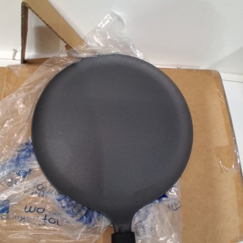 3PC TRAMONTINA PRE-SEASONED CAST IRON DEEP KADAI AND FLAT TAWA COOKWARE SET - 7QT / 11" - BLACK (MODEL: 1901865) image 5