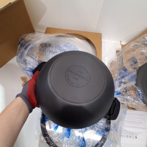 3PC TRAMONTINA PRE-SEASONED CAST IRON DEEP KADAI AND FLAT TAWA COOKWARE SET - 7QT / 11" - BLACK (MODEL: 1901865) image 7