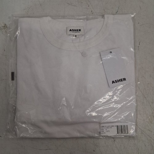 WOMEN'S ASHER LUCY LONG SLEEVE CREW TEE - MEDIUM - WHITE (STYLE: L249-J11-LUCY-W001-A1) image 2