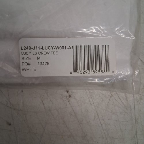 WOMEN'S ASHER LUCY LONG SLEEVE CREW TEE - MEDIUM - WHITE (STYLE: L249-J11-LUCY-W001-A1) image 3